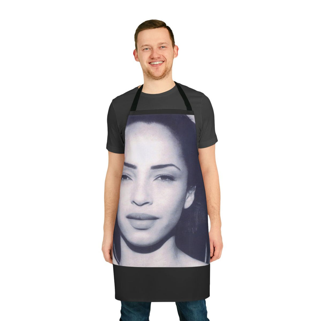 Sade inspired vintage style apron with singer and musical elements