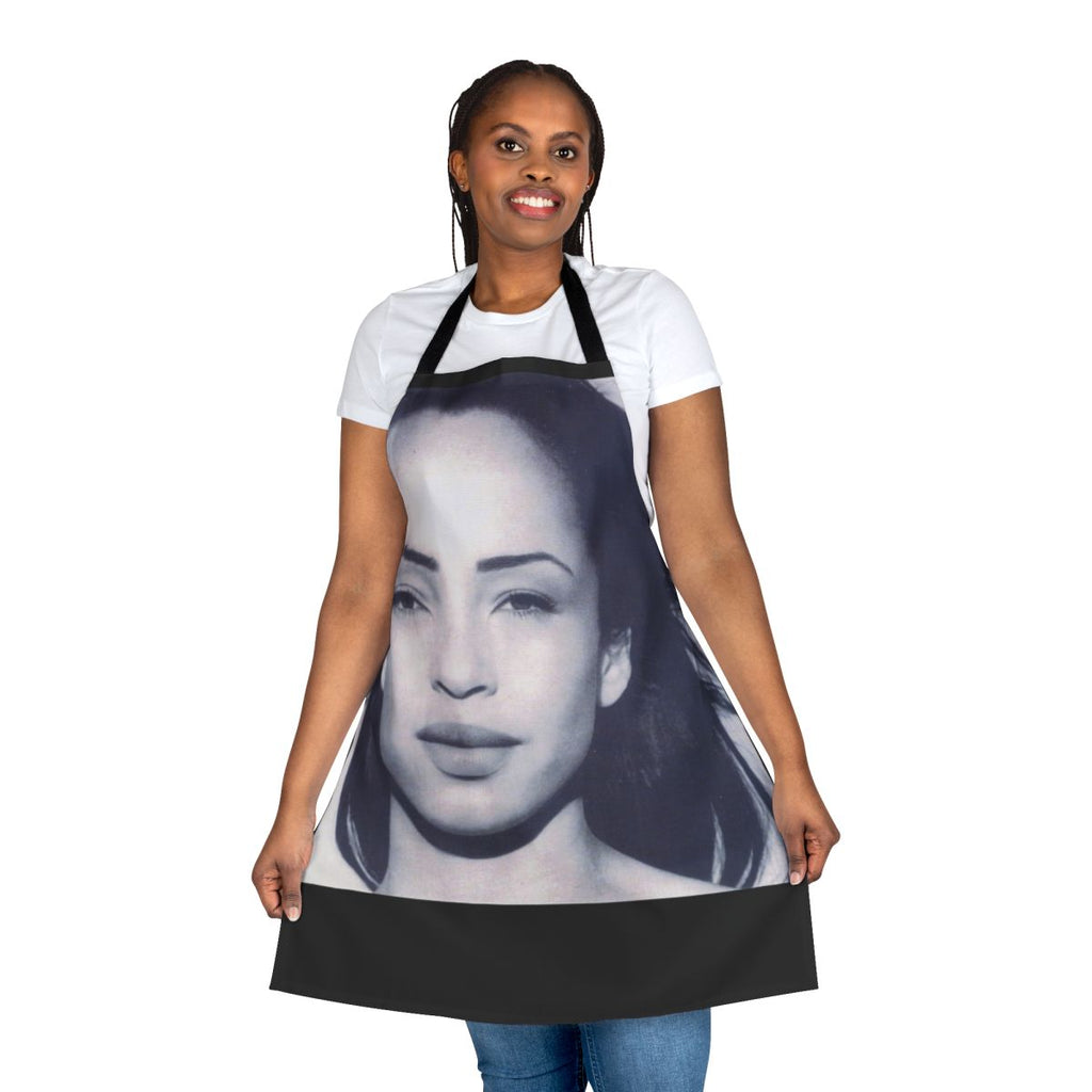 Sade inspired vintage style apron with singer and musical elements