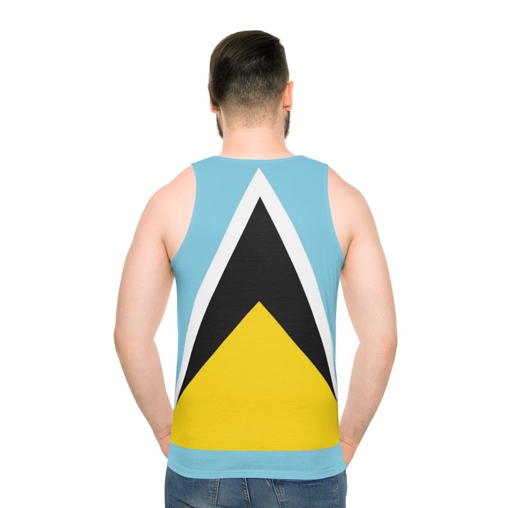 Saint Lucia flag unisex tank top
