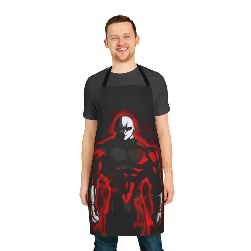 Dragon Ball inspired apron featuring a Saiyan warrior design