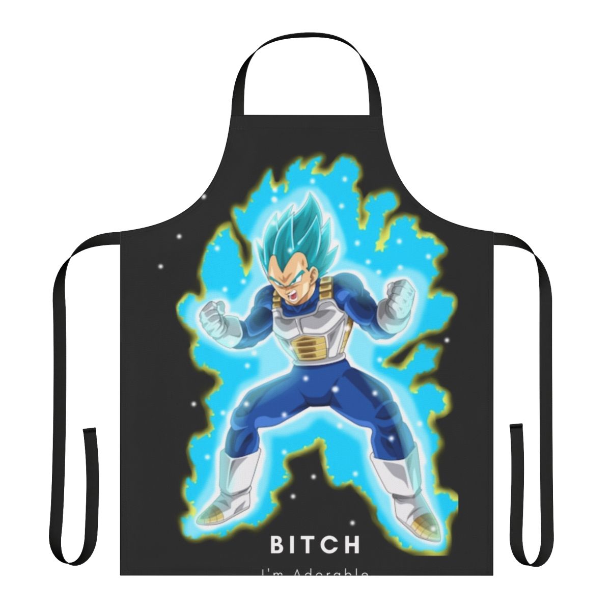 Saiyan Pride Apron featuring a fun and humorous dragon ball-inspired design