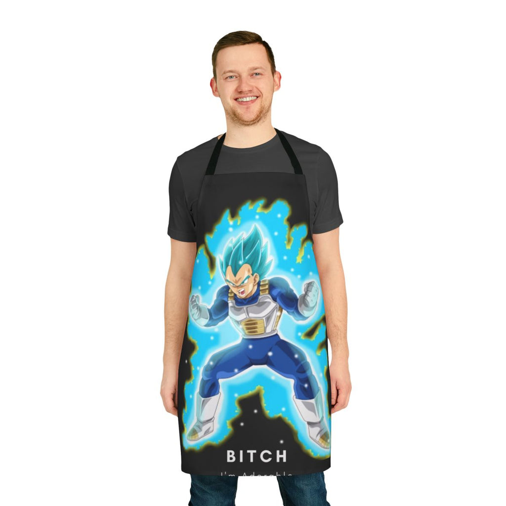 Saiyan Pride Apron featuring a fun and humorous dragon ball-inspired design
