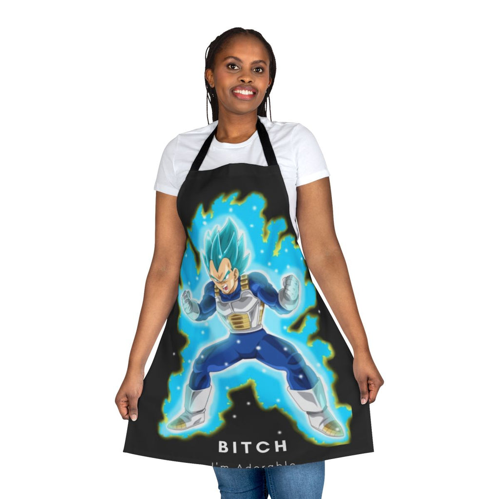 Saiyan Pride Apron featuring a fun and humorous dragon ball-inspired design