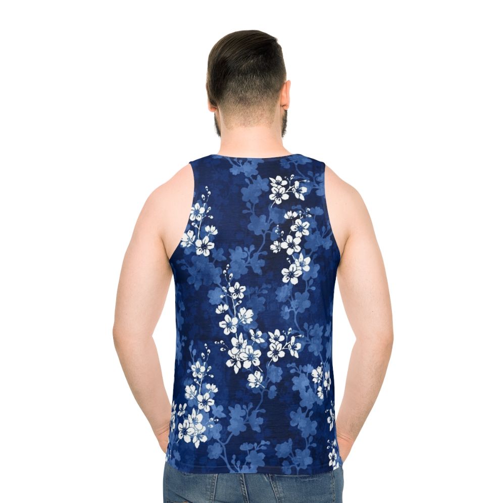Sakura blossom Japanese floral unisex tank top