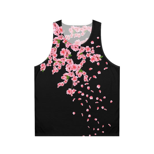 Sakura cherry blossom floral unisex tank top
