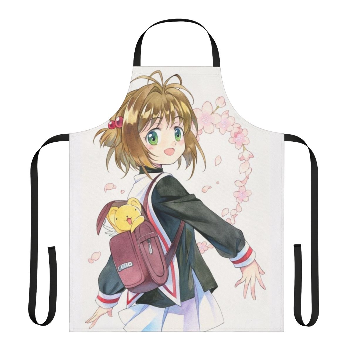 Elegant Sakura-themed apron, featuring beloved Cardcaptor Sakura characters