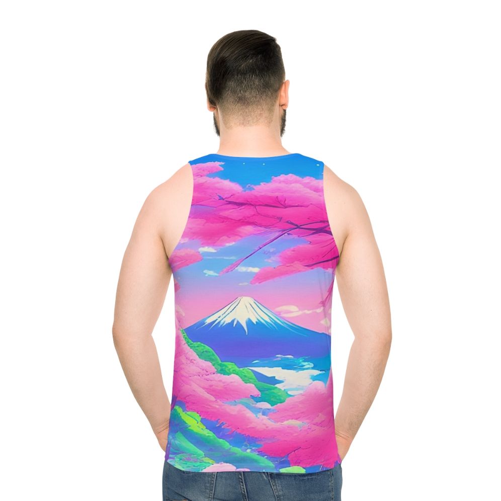 Sakura landscape unisex tank top