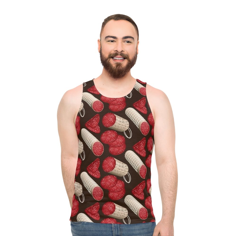 Salami time unisex tank top