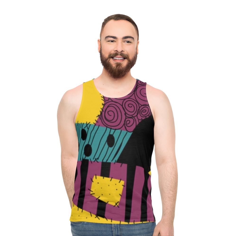 Sally Patchwork Unisex Nightmare Before Christmas Tank Top