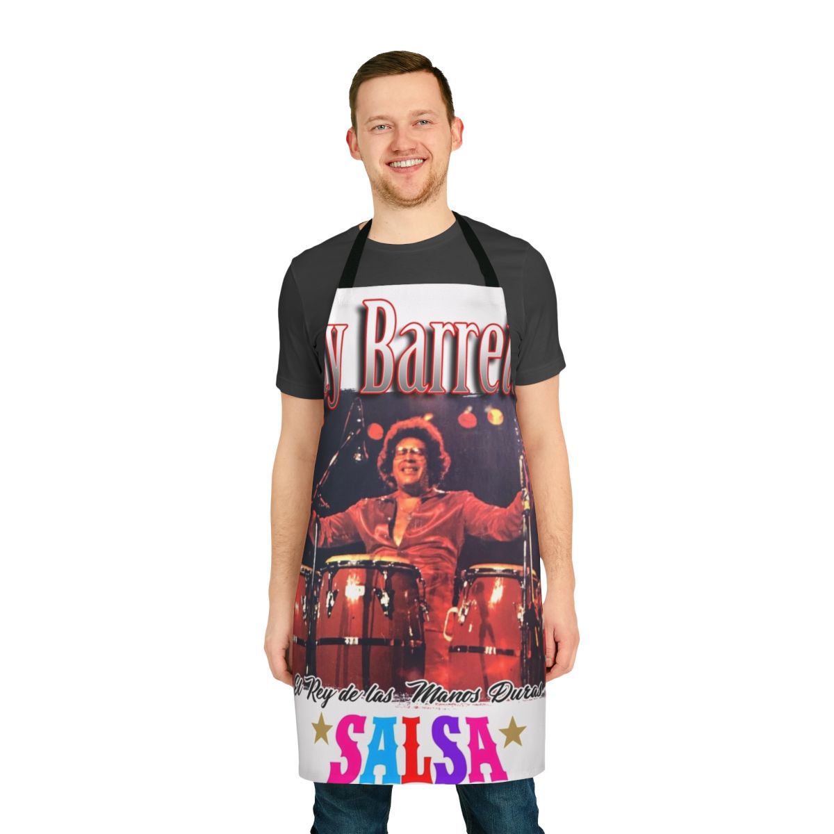 Salsa Music Inspired Retro Apron with Ray Barretto Design