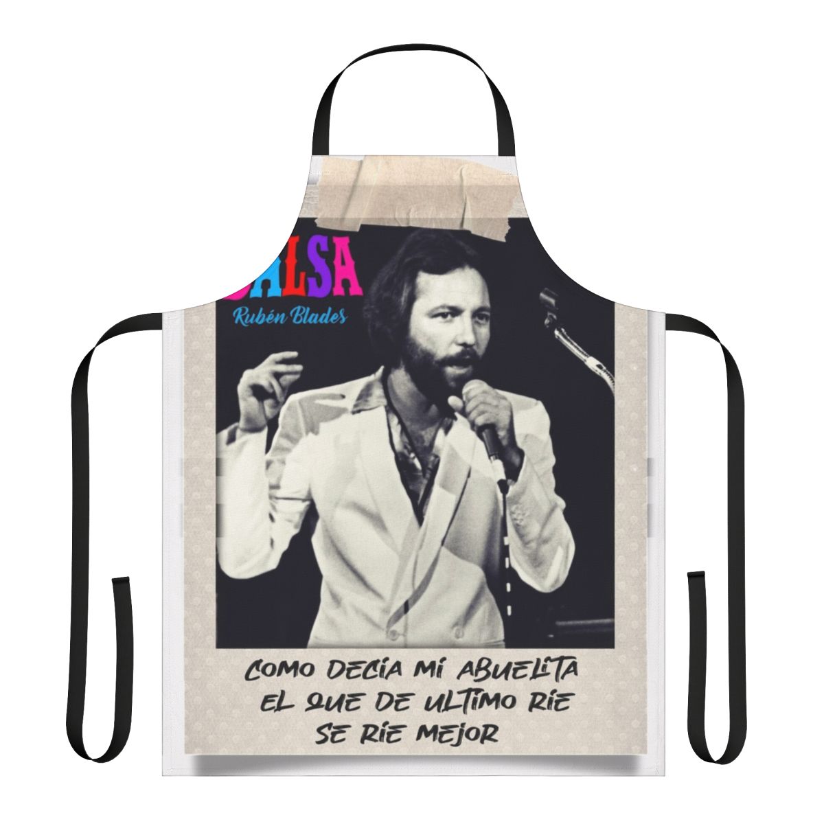 Apron featuring the album cover art of Ruben Blades' "Decisiones"