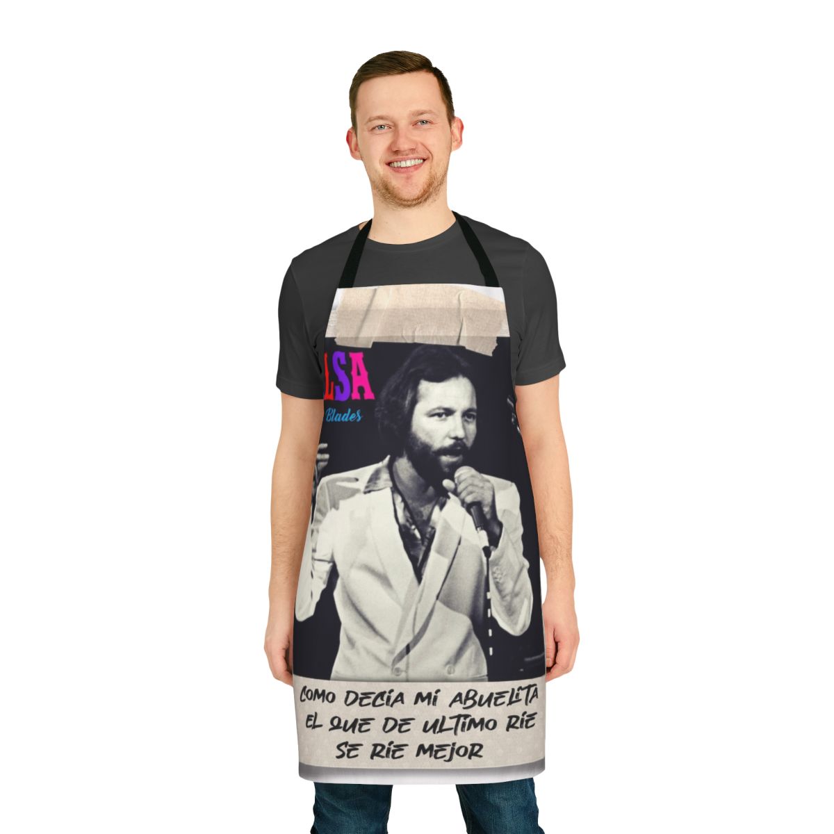 Apron featuring the album cover art of Ruben Blades' "Decisiones"