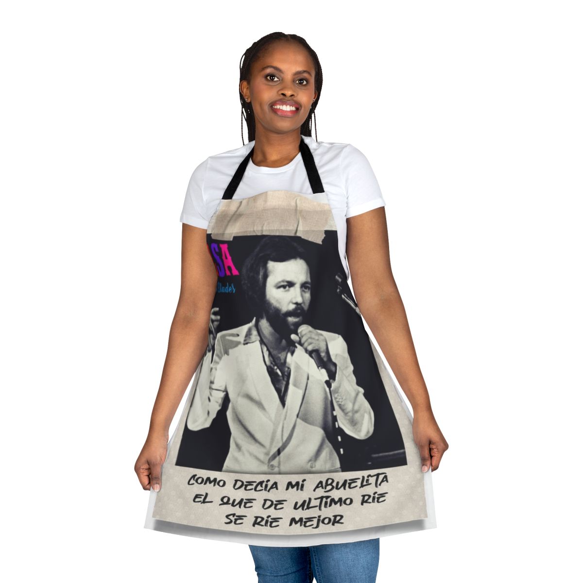 Apron featuring the album cover art of Ruben Blades' "Decisiones"