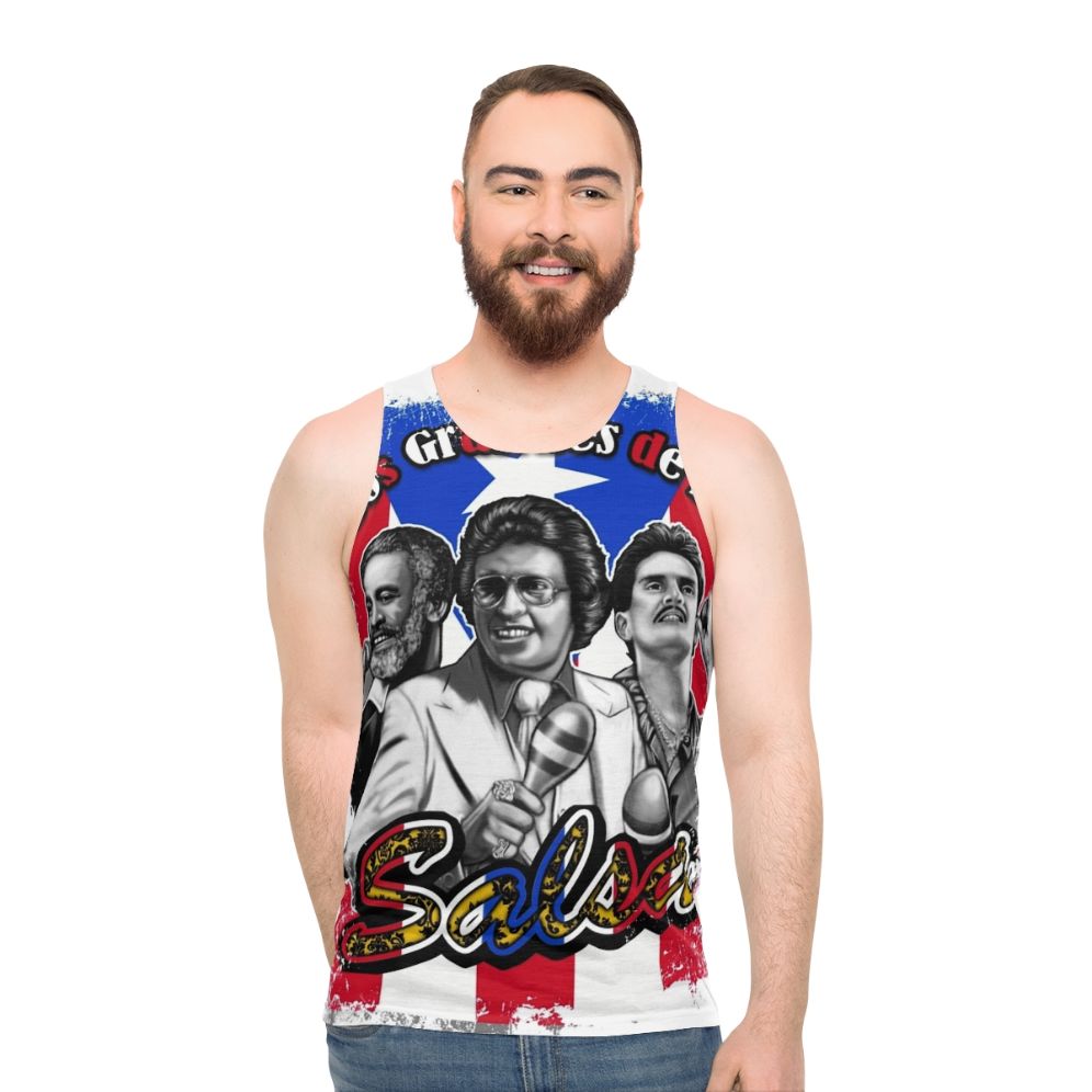 Salsa music unisex tank top
