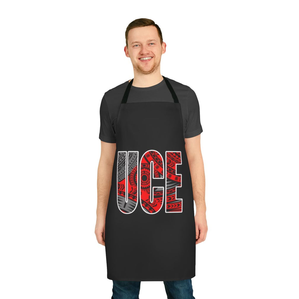 Samoan inspired uce apron with traditional patterns and designs
