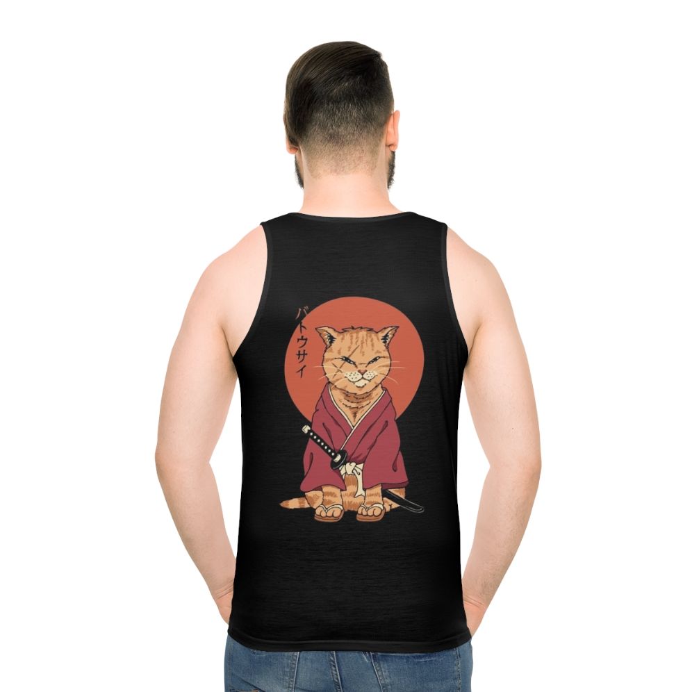 Samurai cat unisex tank top