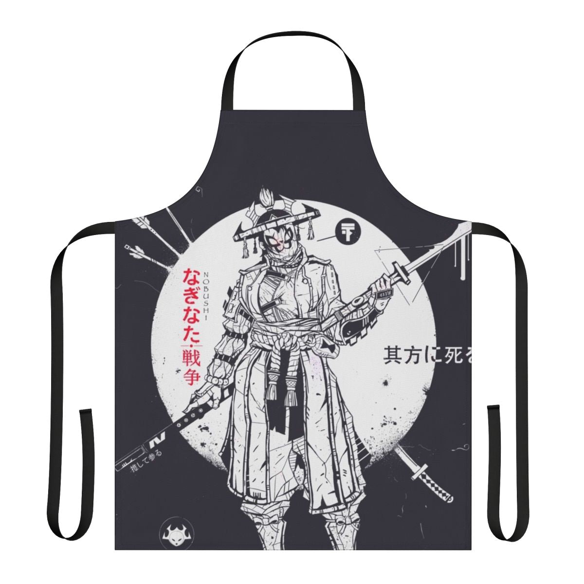 Nobushi character from "For Honor" video game featured on high-quality apron