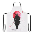 A vibrant, digital art-style apron featuring a one-armed wolf design, inspired by the Sekiro: Shadows Die Twice video game.