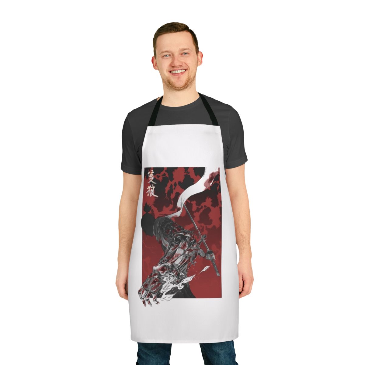 Samurai with Katana Apron - Anime Inspired Video Game Art