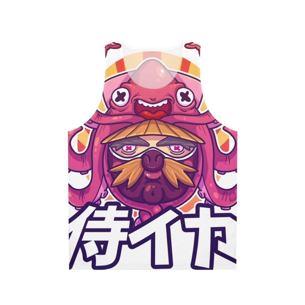 Samurai Squid Unisex Tank Top with Kawaii Design