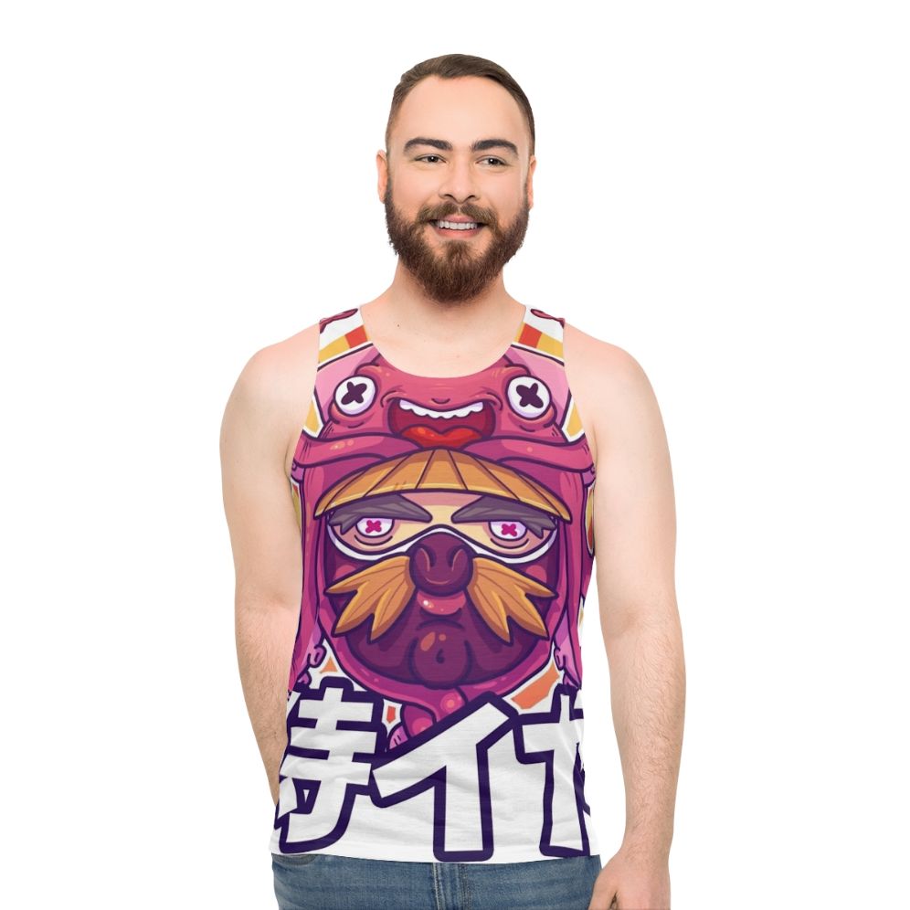 Samurai Squid Unisex Tank Top with Kawaii Design
