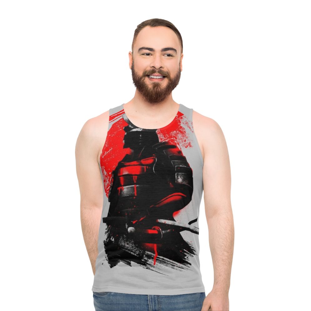 Samurai warrior graphic tank top