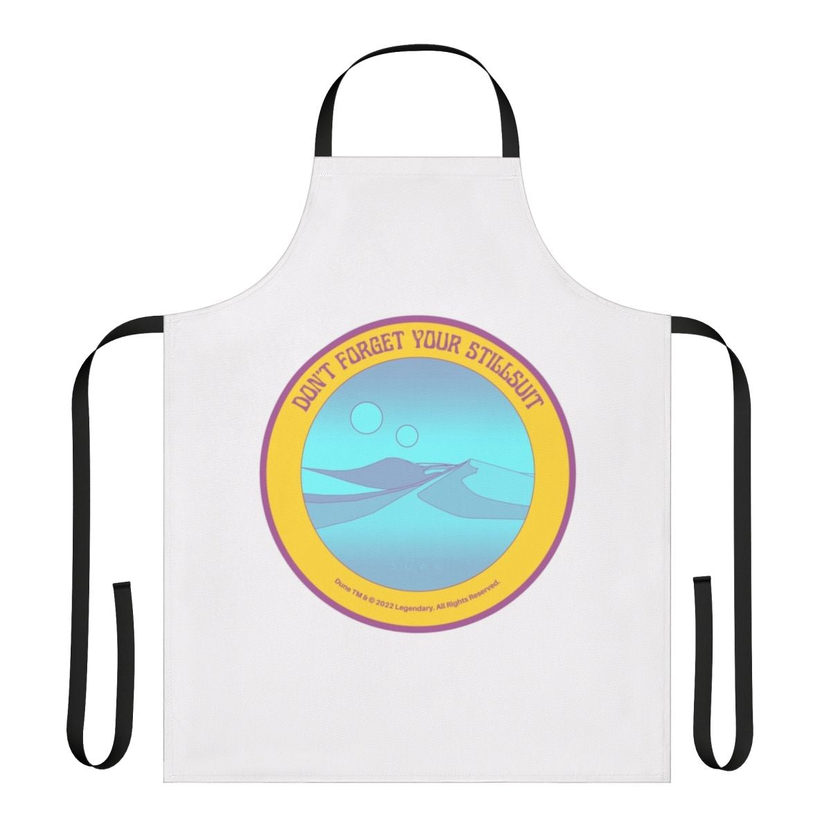 Dune-inspired desert apron with sandworm design