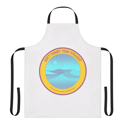 Dune-inspired desert apron with sandworm design