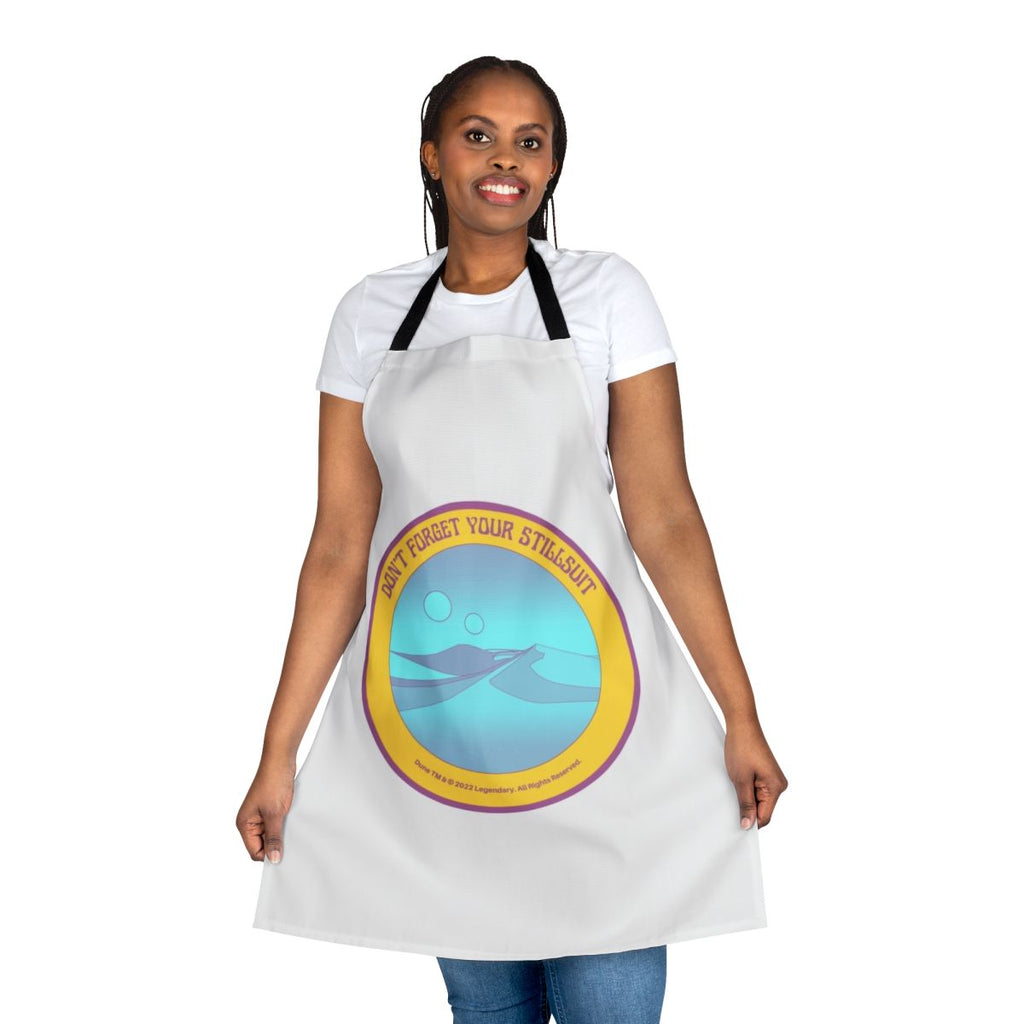 Dune-inspired desert apron with sandworm design