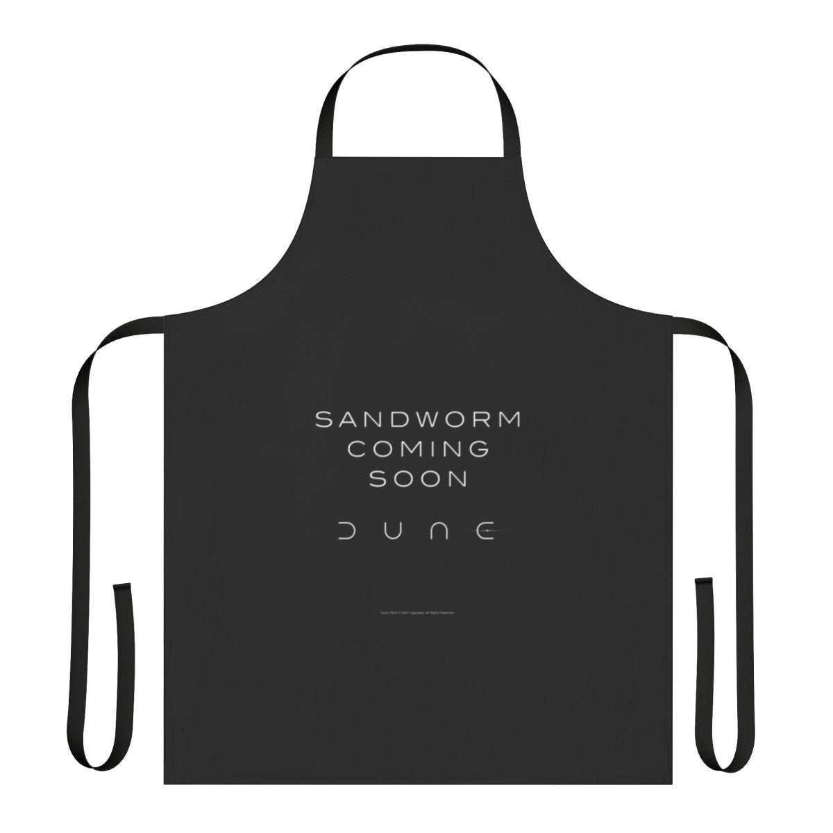 Sandworm-themed apron featuring the iconic desert worm from the Dune sci-fi franchise