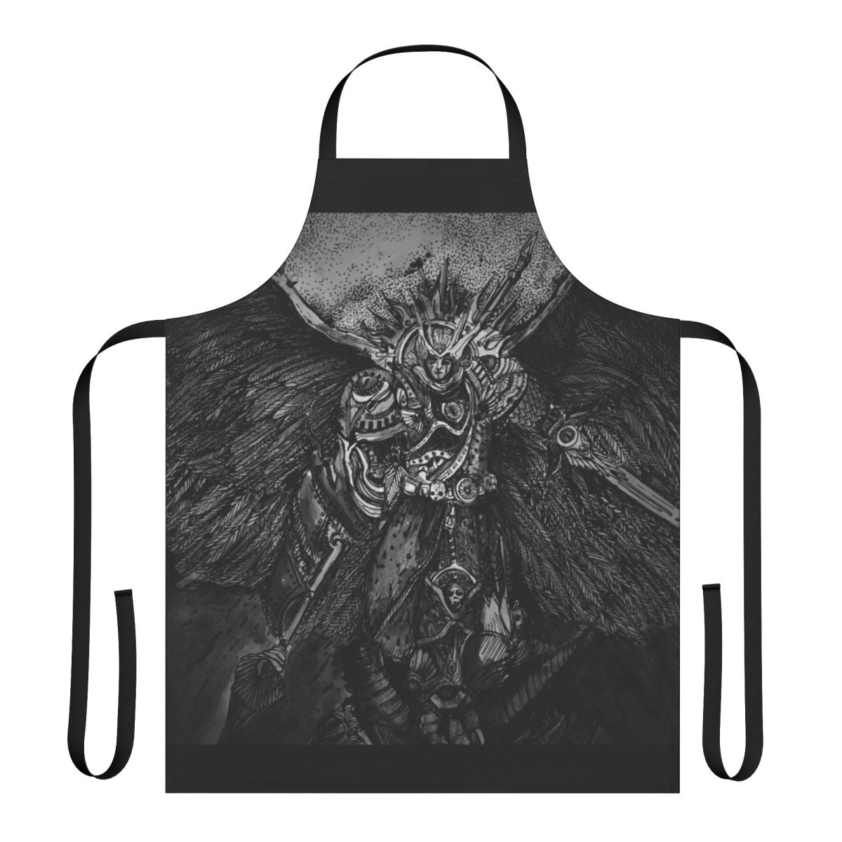 Sanguinius-inspired sci-fi apron featuring the iconic Blood Angels primarch