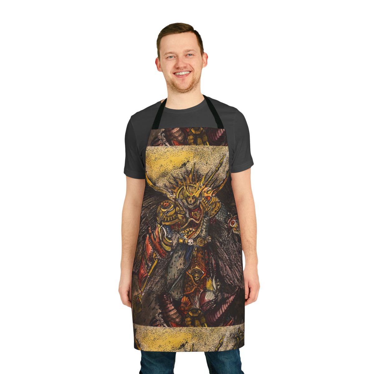Sanguinius-Inspired Sci-Fi Apron with Blood Angels Imagery