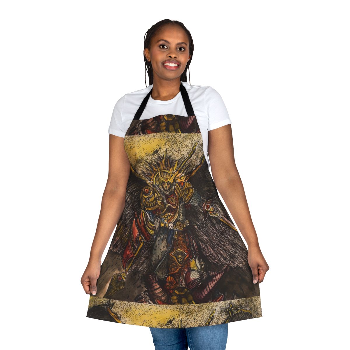 Sanguinius-Inspired Sci-Fi Apron with Blood Angels Imagery
