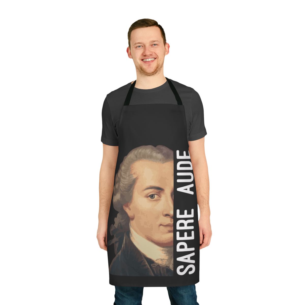 Saper Aude inspirational apron with Immanuel Kant philosophy quotes