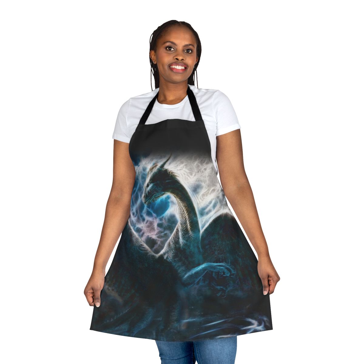 Saphira the dragon from the Eragon movie fantasy film printed on a high-quality apron