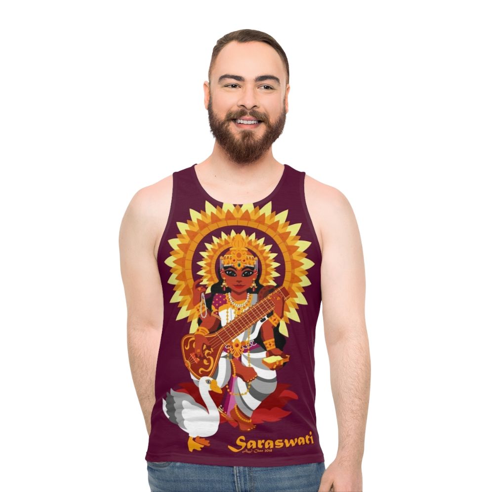 Unisex Saraswati Goddess Tank Top