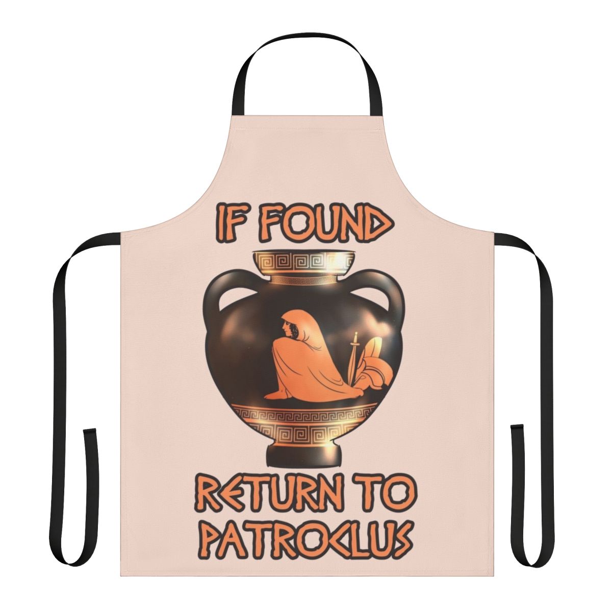 Sarcastic apron featuring Achilles and Patroclus from Greek mythology