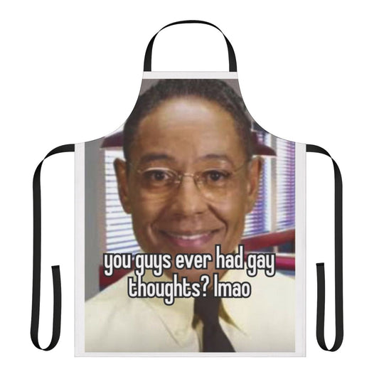 Sarcastic gay thoughts apron with a playful, sarcastic design