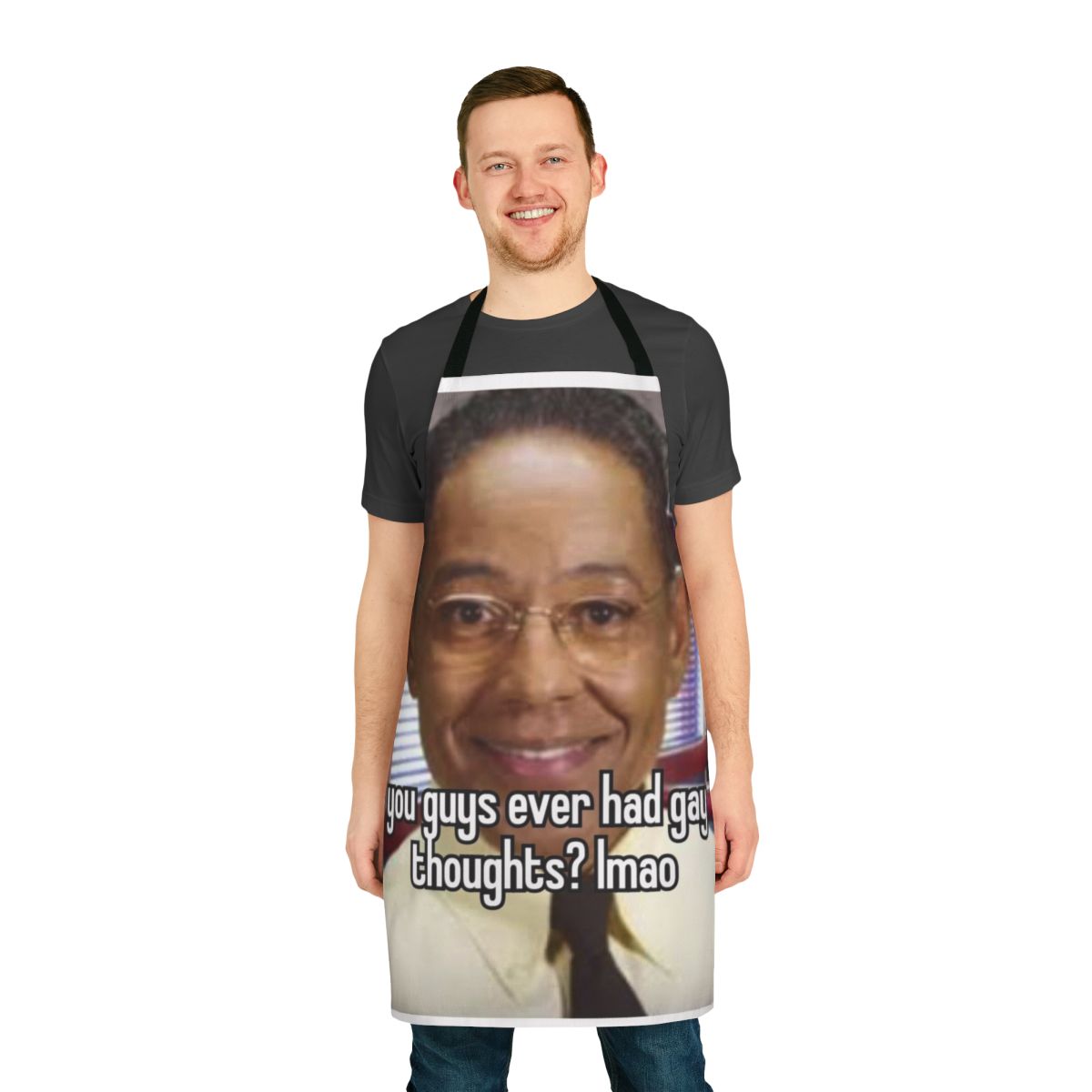 Sarcastic gay thoughts apron with a playful, sarcastic design