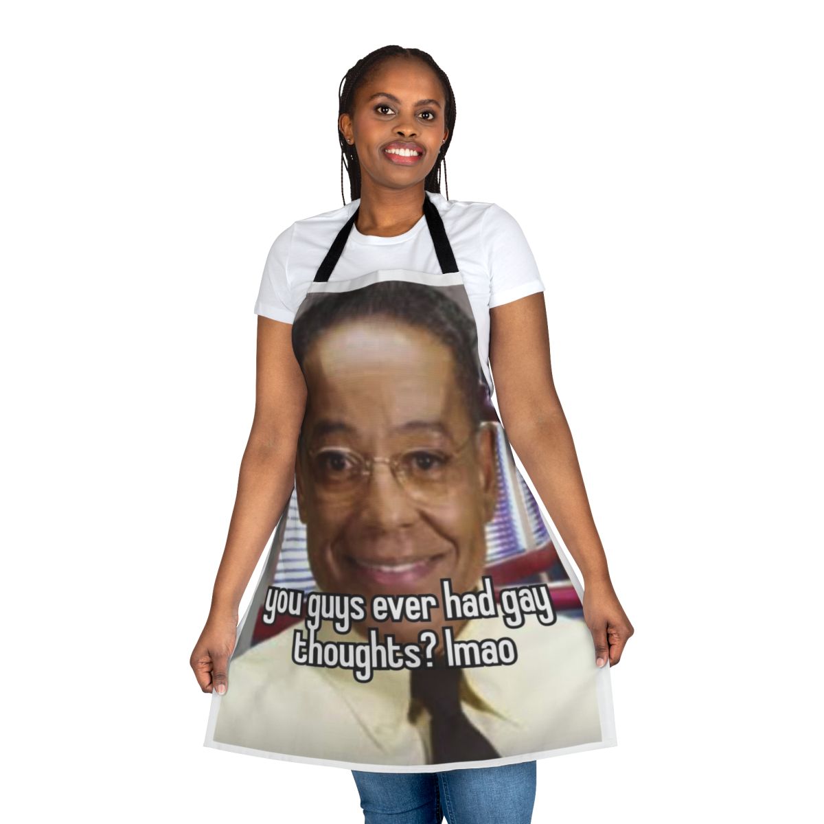 Sarcastic gay thoughts apron with a playful, sarcastic design