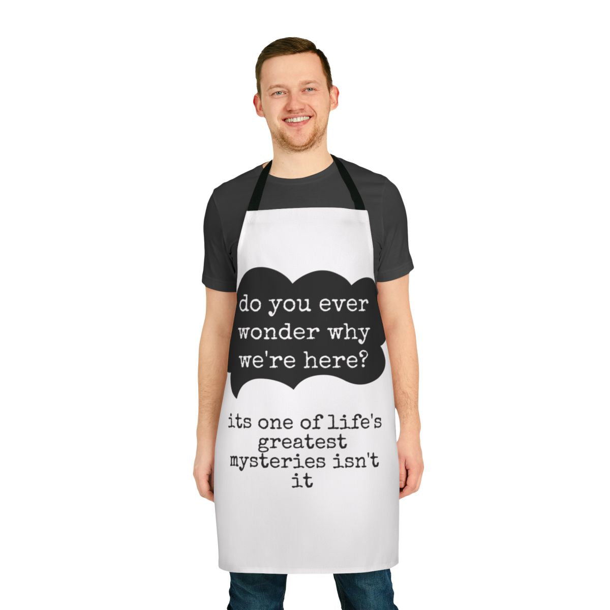 Sarcastic "Red vs Blue" themed apron featuring the "Grimmons" characters