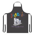 Sarcastic 'The Last Domino' music-themed apron featuring band references