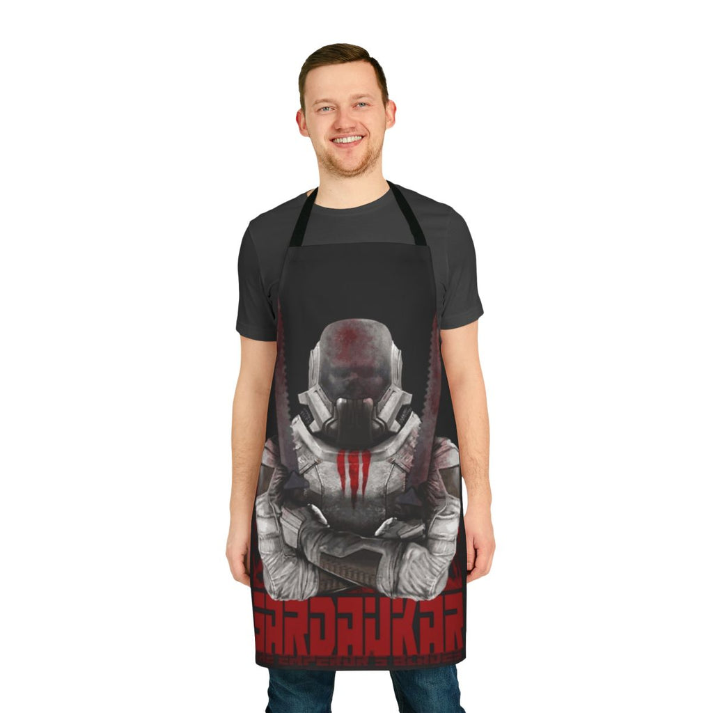 Sardaukar inspired apron featuring the iconic blades and imagery from the Dune universe