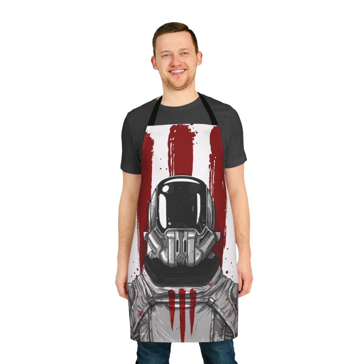 Dune-inspired apron featuring the iconic Sardaukar imperial soldier design