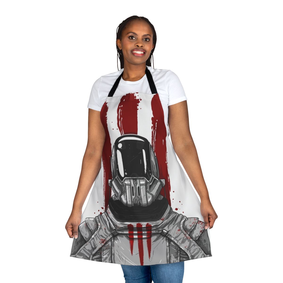 Dune-inspired apron featuring the iconic Sardaukar imperial soldier design