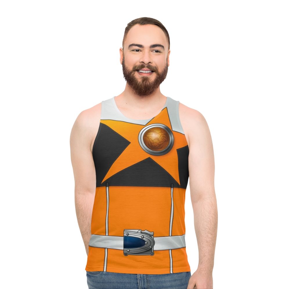 Sasoriorange unisex tank top with space and super sentai design