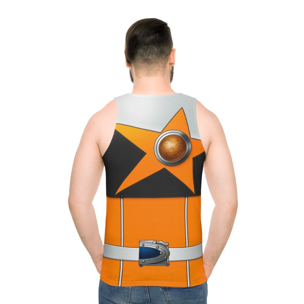 Sasoriorange unisex tank top with space and super sentai design