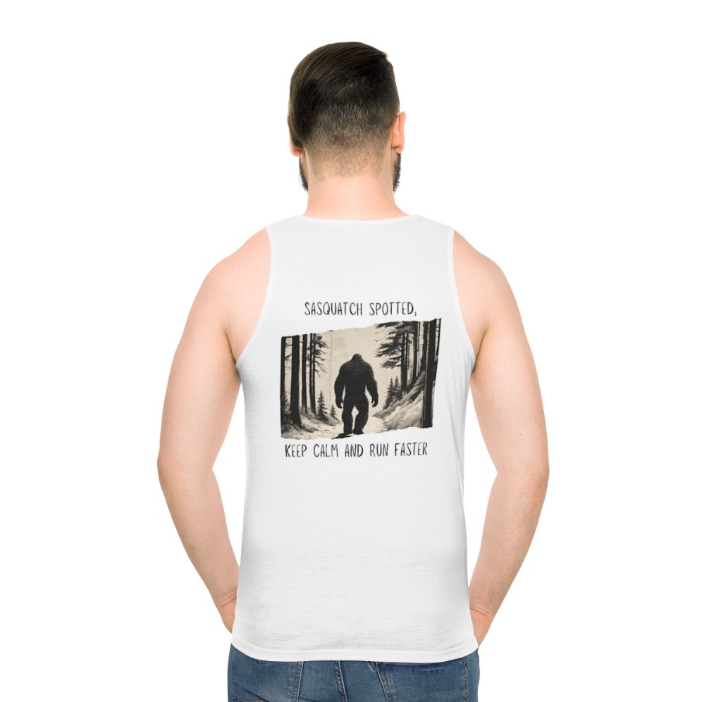 Sasquatch Spotted Keep Calm and Run Faster Unisex Tank Top