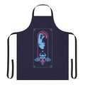 Satanic dark art apron with geometric skull and occult symbols