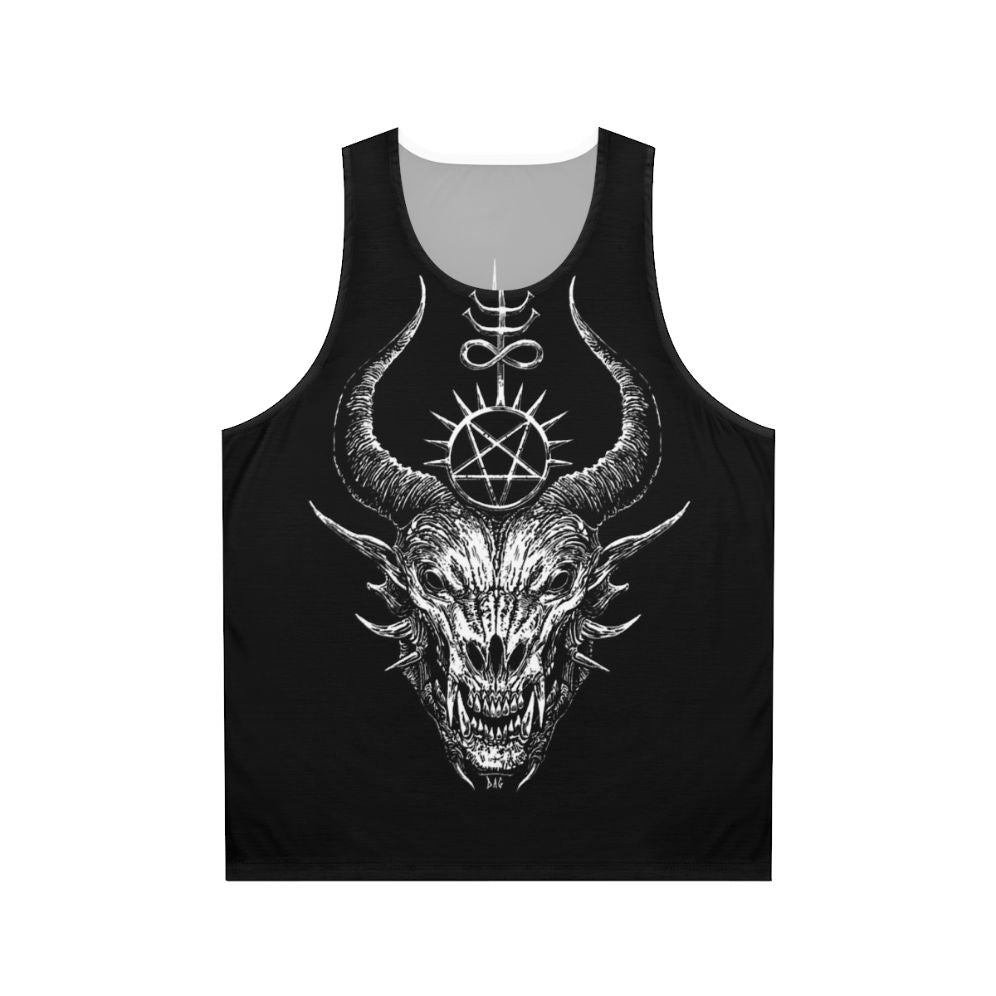 Satanic demon dark colors unisex tank top